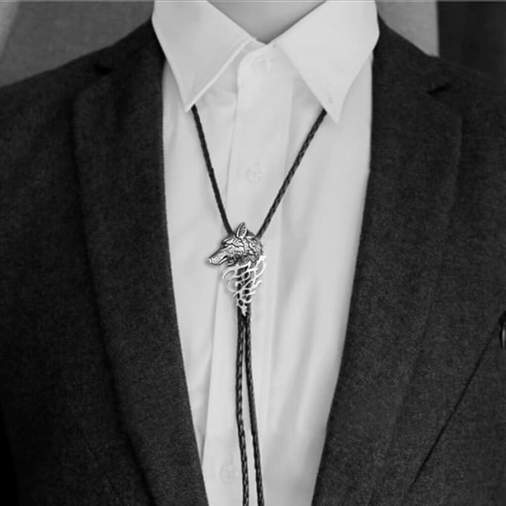 Leather Cowboy Bolo Tie